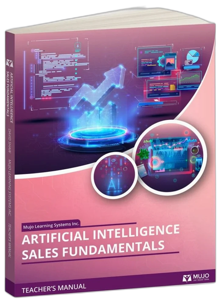 Artificial Intelligence Sales Fundamentals textbook cover — AI-powered sales curriculum for higher education.