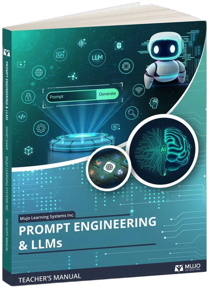 Prompt Engineering and Large Language Models textbook cover — Mujo higher education AI curriculum.